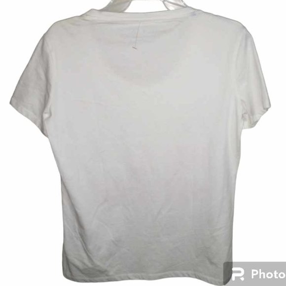 Guess womens juniors Graphic Shirt Don't be a square size L NEW J-005 - Picture 3 of 6